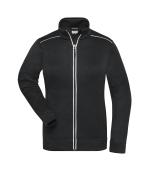 Damen Ladies' Knitted Workwear Fleece Jacket - SOLID - Black/black 10221