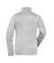 Damen Ladies' Knitted Workwear Fleece Jacket - SOLID - White-melange/carbon 10221