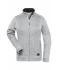 Damen Ladies' Knitted Workwear Fleece Jacket - SOLID - White-melange/carbon 10221