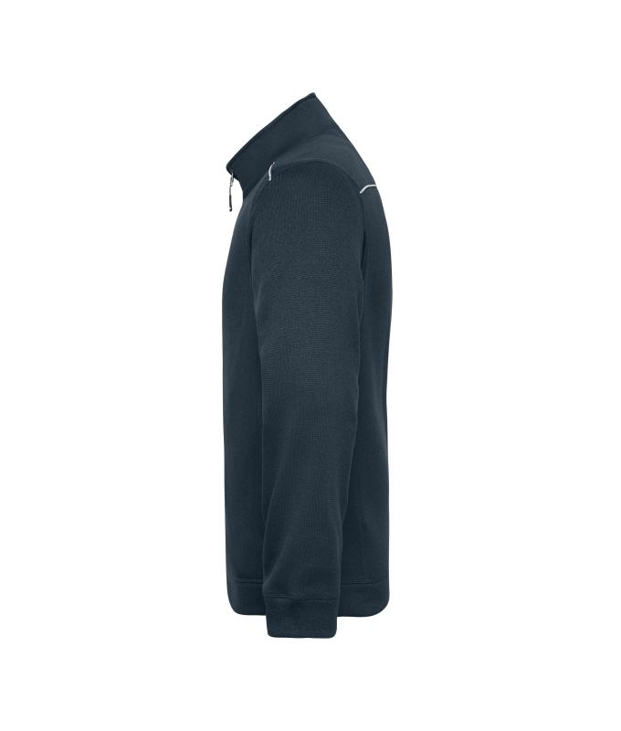 Herren Men's Knitted Workwear Fleece Jacket - SOLID - Navy/navy 10222