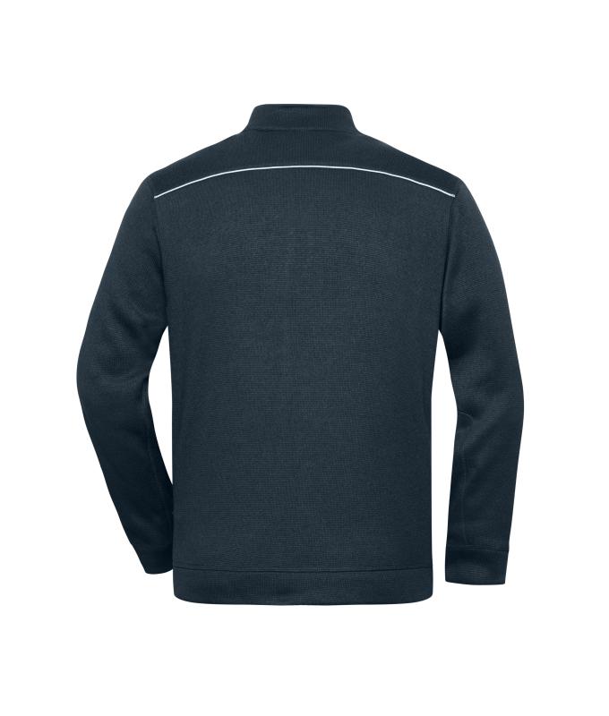 Herren Men's Knitted Workwear Fleece Jacket - SOLID - Navy/navy 10222