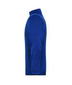 Herren Men's Knitted Workwear Fleece Jacket - SOLID - Dark-royal-melange/navy 10222