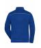 Herren Men's Knitted Workwear Fleece Jacket - SOLID - Dark-royal-melange/navy 10222