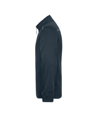 Men Men's Knitted Workwear Fleece Jacket - SOLID - Navy/navy 10222