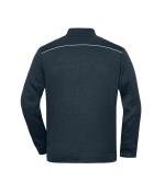 Men Men's Knitted Workwear Fleece Jacket - SOLID - Navy/navy 10222