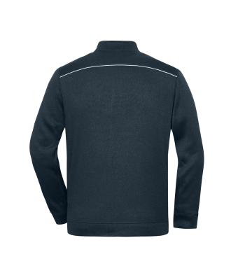 Men Men's Knitted Workwear Fleece Jacket - SOLID - Navy/navy 10222
