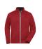 Men Men's Knitted Workwear Fleece Jacket - SOLID - Red-melange/black 10222
