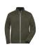 Men Men's Knitted Workwear Fleece Jacket - SOLID - Olive-melange/black 10222