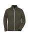 Herren Men's Knitted Workwear Fleece Jacket - SOLID - Olive-melange/black 10222