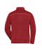 Herren Men's Knitted Workwear Fleece Jacket - SOLID - Red-melange/black 10222