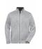 Herren Men's Knitted Workwear Fleece Jacket - SOLID - White-melange/carbon 10222