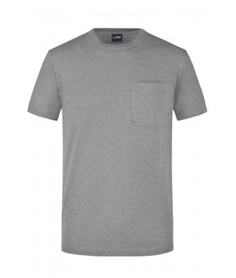 Men Men's Round-T Pocket Grey-heather 7561