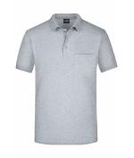 Herren Men's Polo Pocket Grey-heather 7562