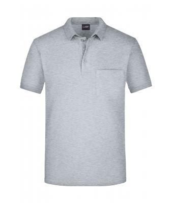 Herren Men's Polo Pocket Grey-heather 7562