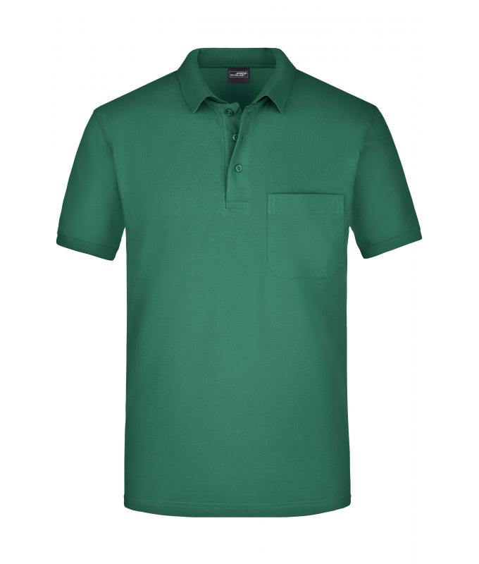 Herren Men's Polo Pocket Dark-green 7562