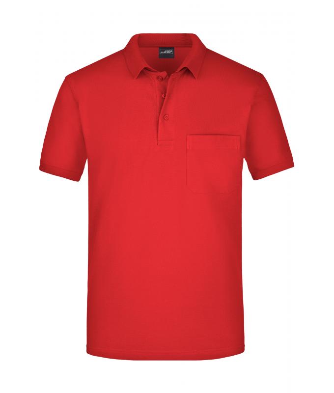 Herren Men's Polo Pocket Red 7562