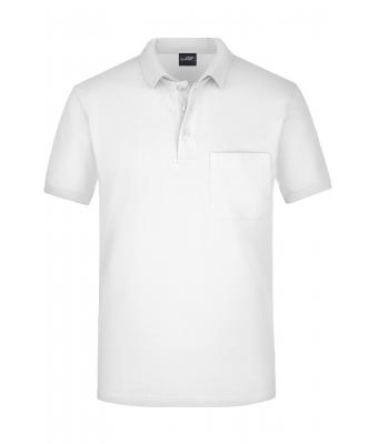 Herren Men's Polo Pocket White 7562