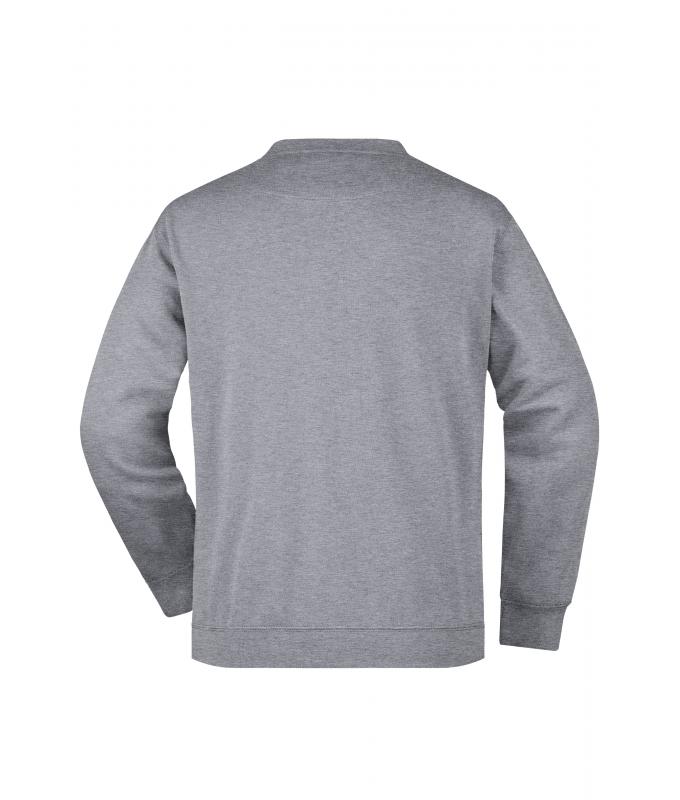 Herren Men's Round Sweat Pocket Grey-heather 7563