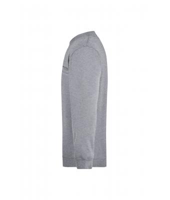 Men Men's Round Sweat Pocket Grey-heather 7563