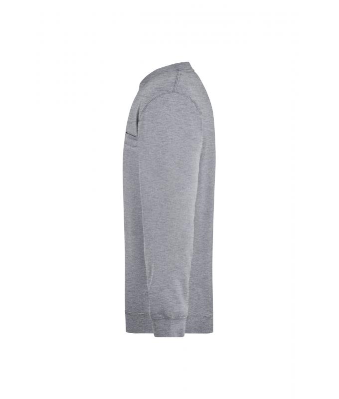 Men Men's Round Sweat Pocket Grey-heather 7563
