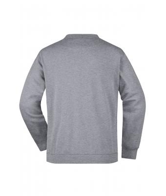 Men Men's Round Sweat Pocket Grey-heather 7563