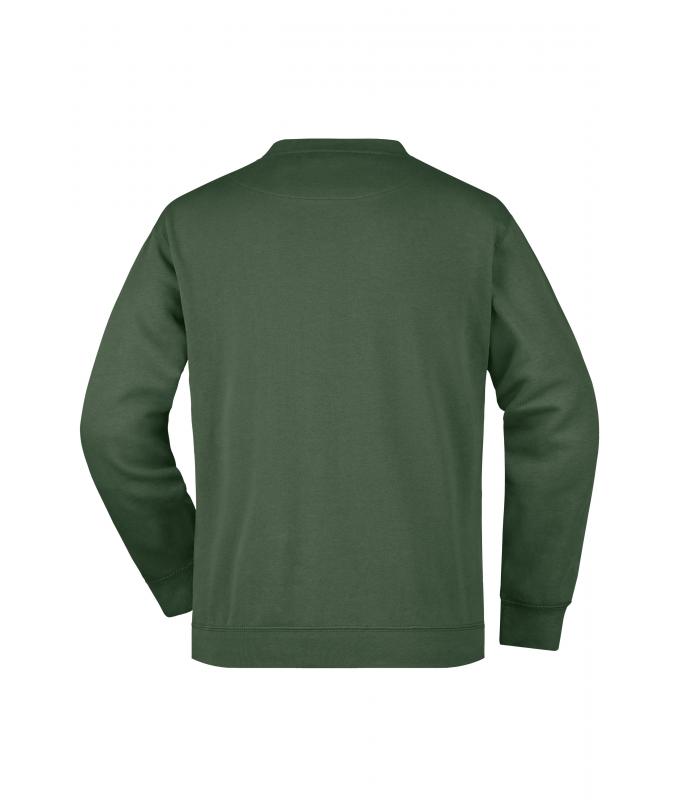 Herren Men's Round Sweat Pocket Dark-green 7563
