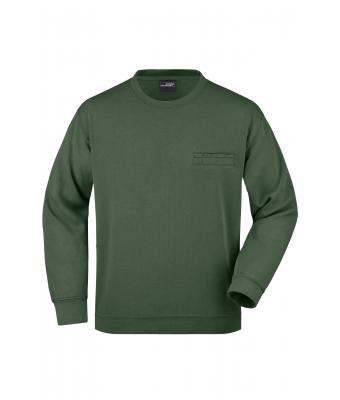 Herren Men's Round Sweat Pocket Dark-green 7563