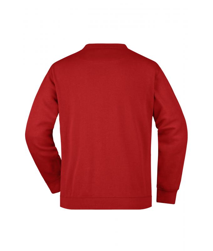Men Men's Round Sweat Pocket Red 7563