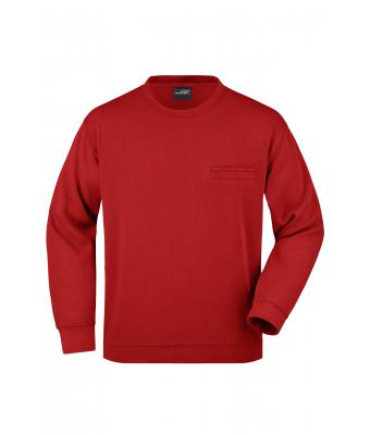 Men Men's Round Sweat Pocket Red 7563
