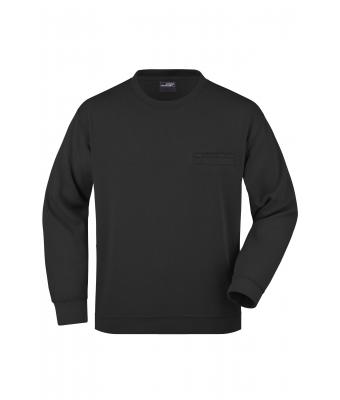 Herren Men's Round Sweat Pocket Black 7563