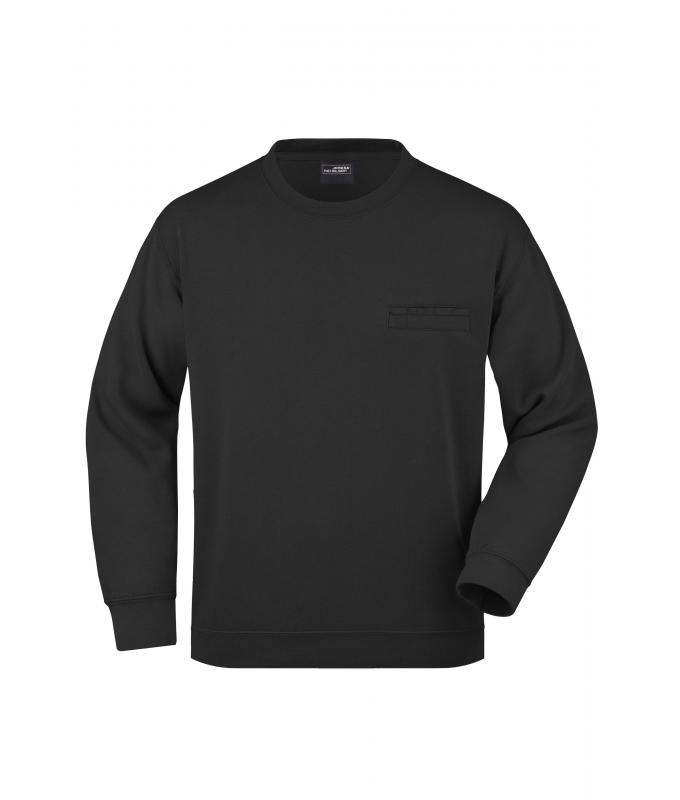 Herren Men's Round Sweat Pocket Black 7563