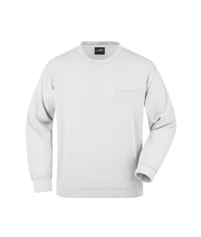 Herren Men's Round Sweat Pocket White 7563