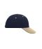 Unisex 6 Panel Sandwich Cap Navy/beige/navy 7590