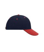 Unisex 6 Panel Sandwich Cap Navy/red/navy 7590