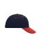 Unisex 6 Panel Sandwich Cap Navy/red/navy 7590