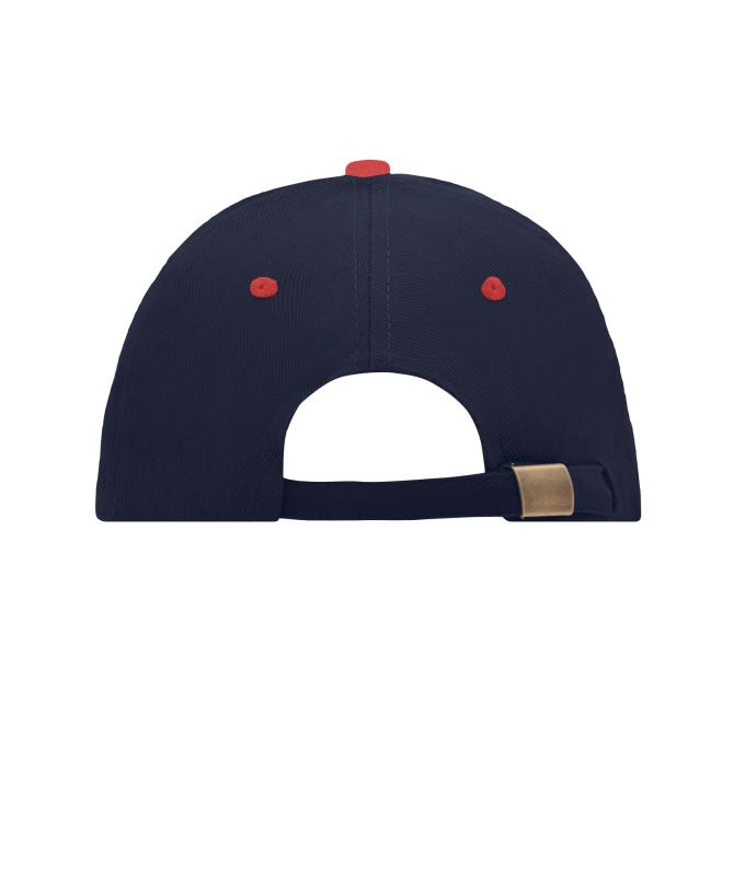 Unisex 6 Panel Sandwich Cap Navy/red/navy 7590