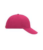 Unisex 6 Panel Sandwich Cap Pink/white 7590