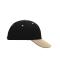 Unisex 6 Panel Sandwich Cap Black/beige/black 7590