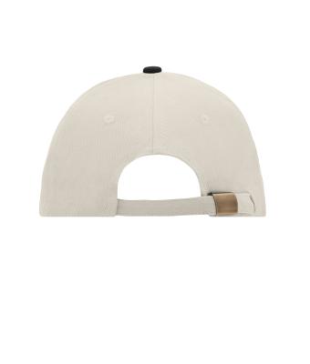 Unisex 6 Panel Sandwich Cap Light-grey/black/light-grey 7590