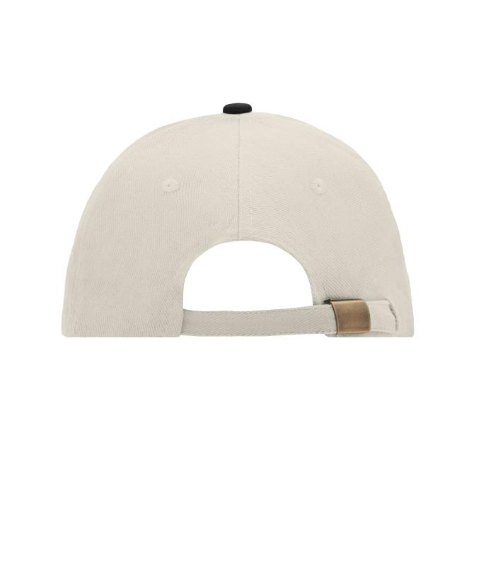 Unisex 6 Panel Sandwich Cap Light-grey/black/light-grey 7590