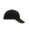 Unisex 6 Panel Sandwich Cap Black/yellow 7590