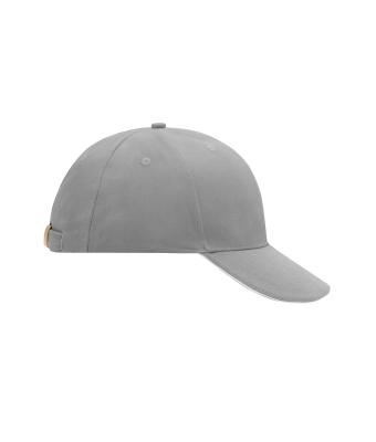 Unisex 6 Panel Sandwich Cap Dark-grey/white 7590
