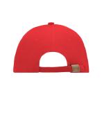 Unisex 6 Panel Sandwich Cap Red/white 7590