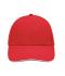 Unisex 6 Panel Sandwich Cap Red/white 7590