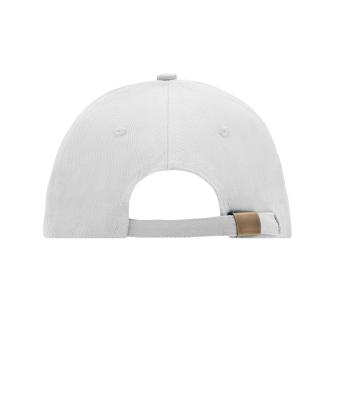Unisex 6 Panel Sandwich Cap White/navy 7590