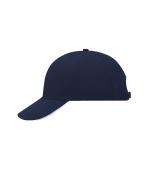 Unisex 6 Panel Sandwich Cap Navy/white 7590