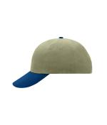 Unisex 6 Panel Raver Cap Light-khaki/navy 7690