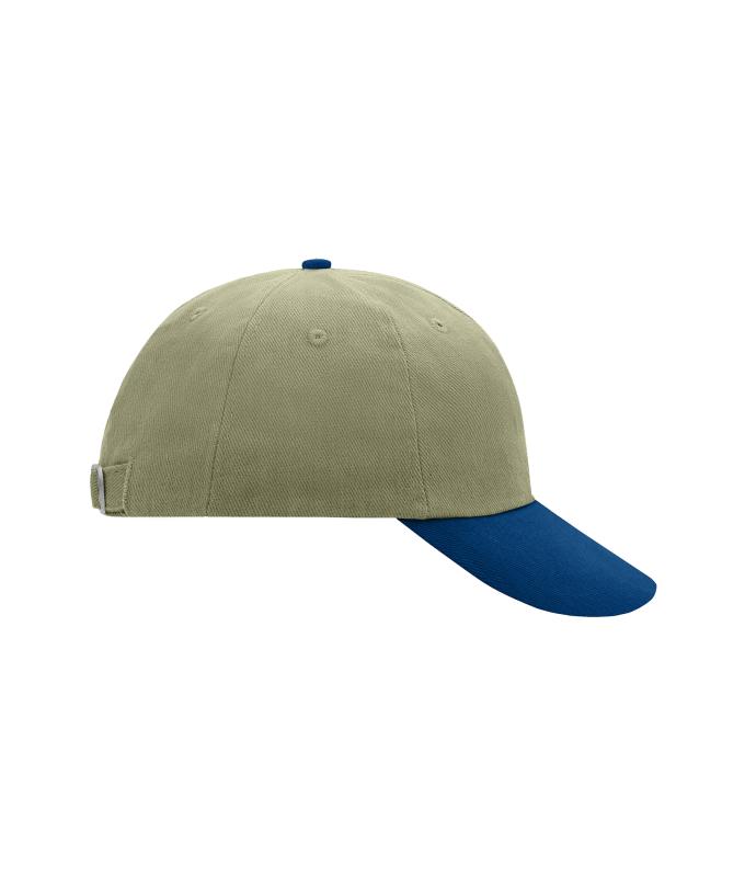 Unisex 6 Panel Raver Cap Light-khaki/navy 7690