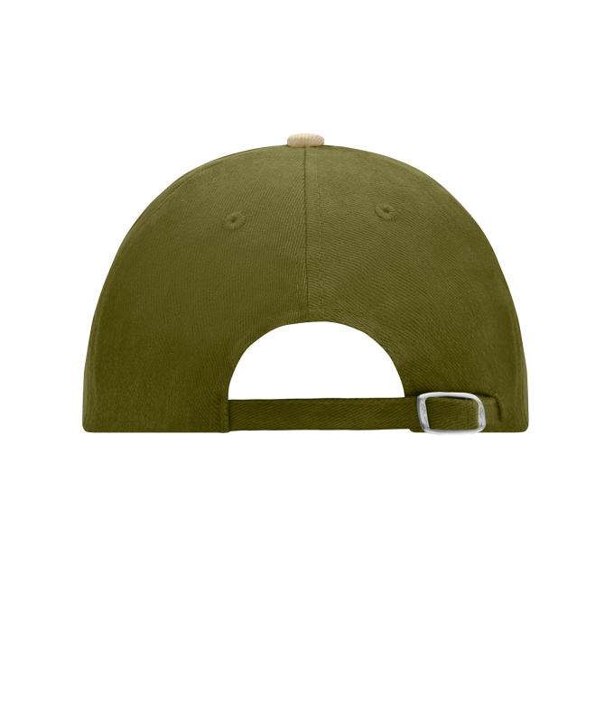 Unisex 6 Panel Raver Cap Olive/beige 7690