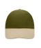 Unisex 6 Panel Raver Cap Olive/beige 7690